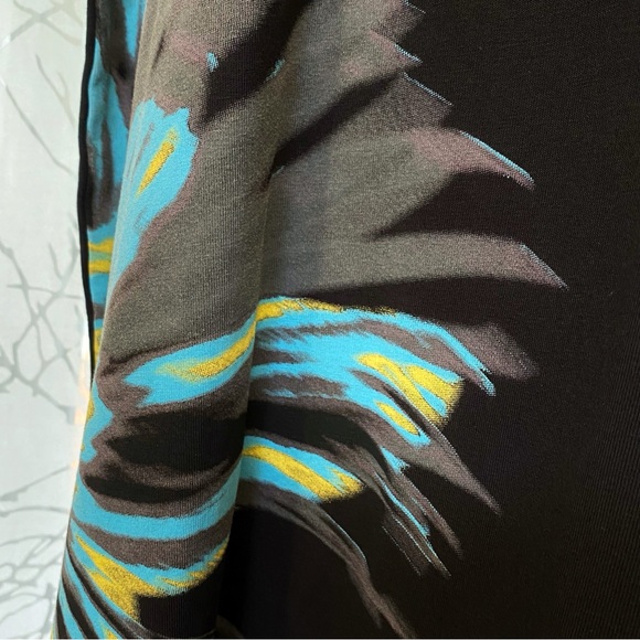 Roberto Cavalli Black yellow blue horse print crewneck short sleeve T-shirt - Picture 3 of 13